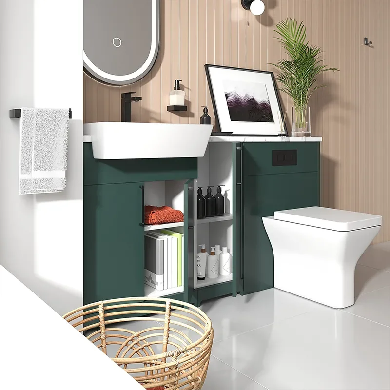 Oliver 1500 Green Fitted Furniture Black
