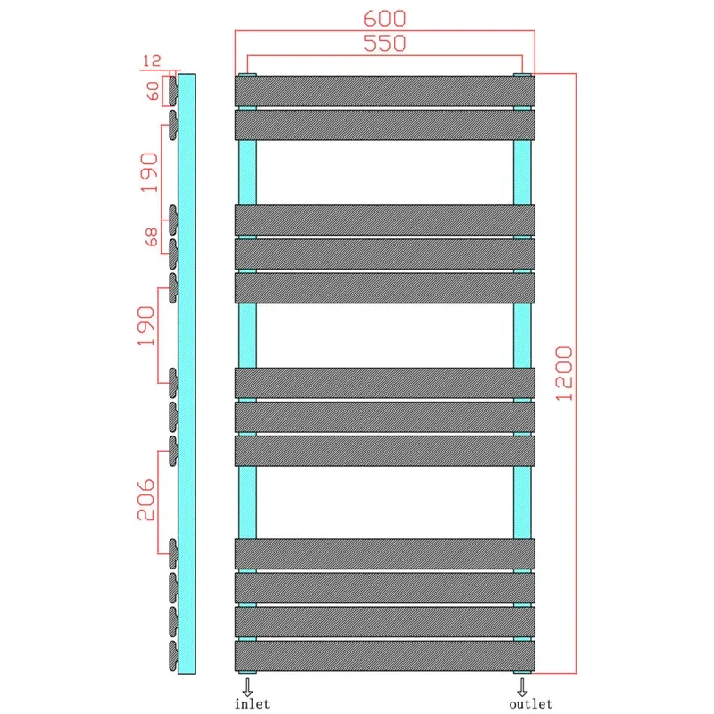 beyzad anthracite towel radiator