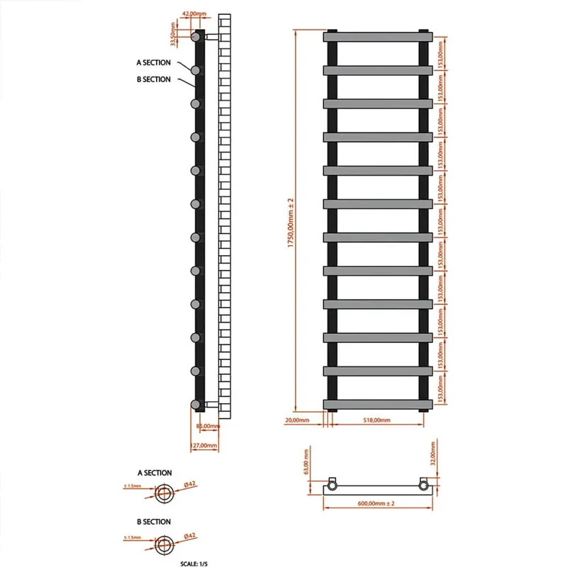 Product Image for Jerrah Chrome Designer Towel Radiator