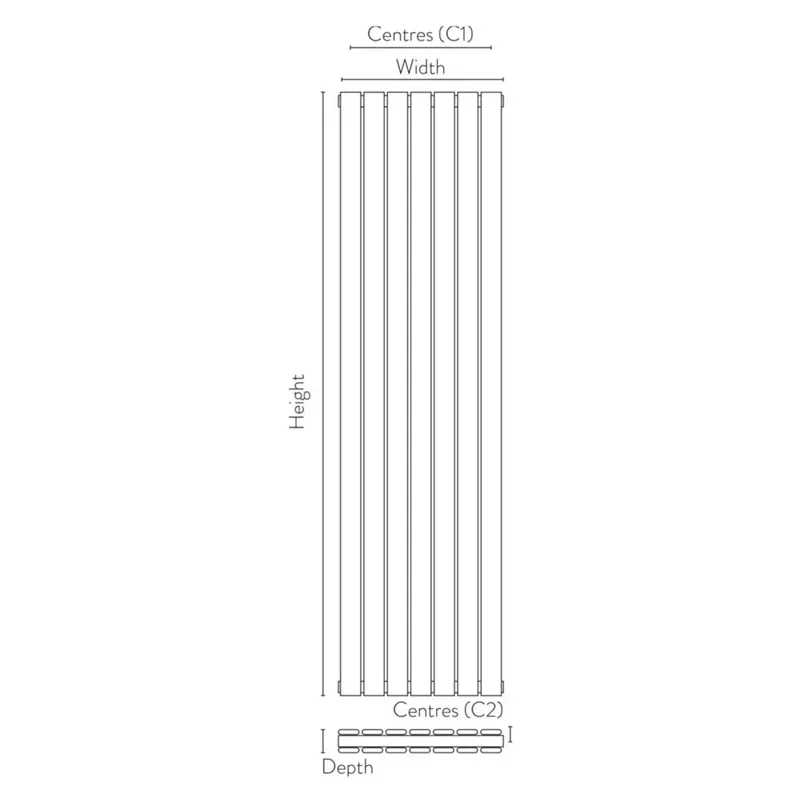 padish vertical double anthracite designer radiator