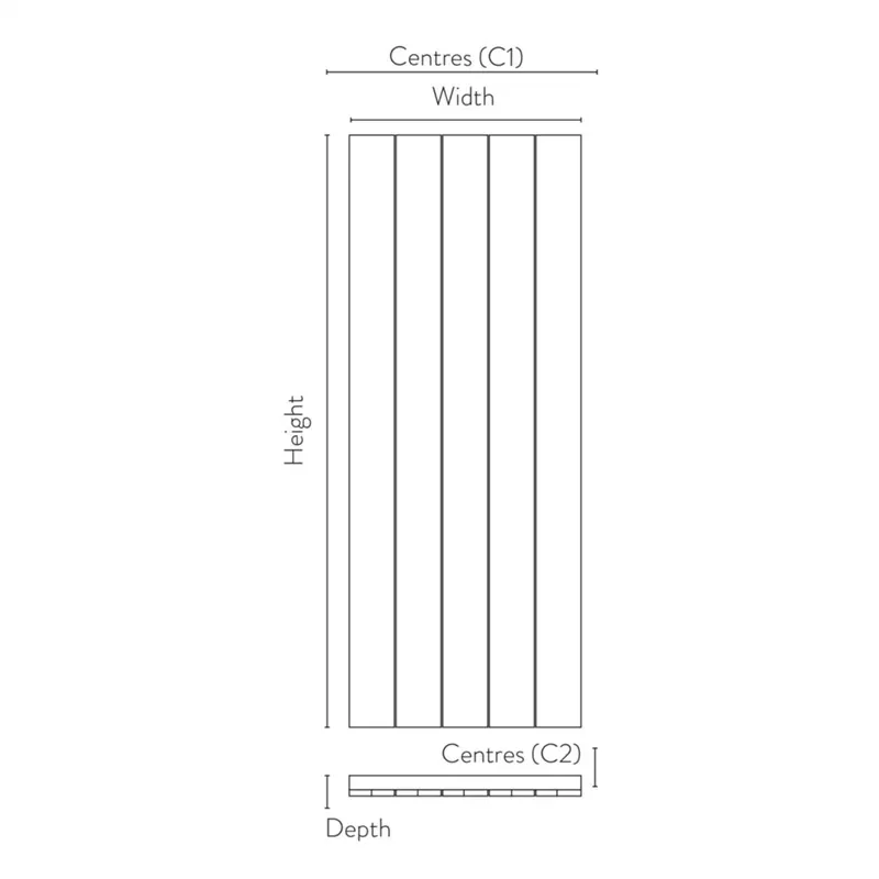 barkah white aluminium vertical radiator