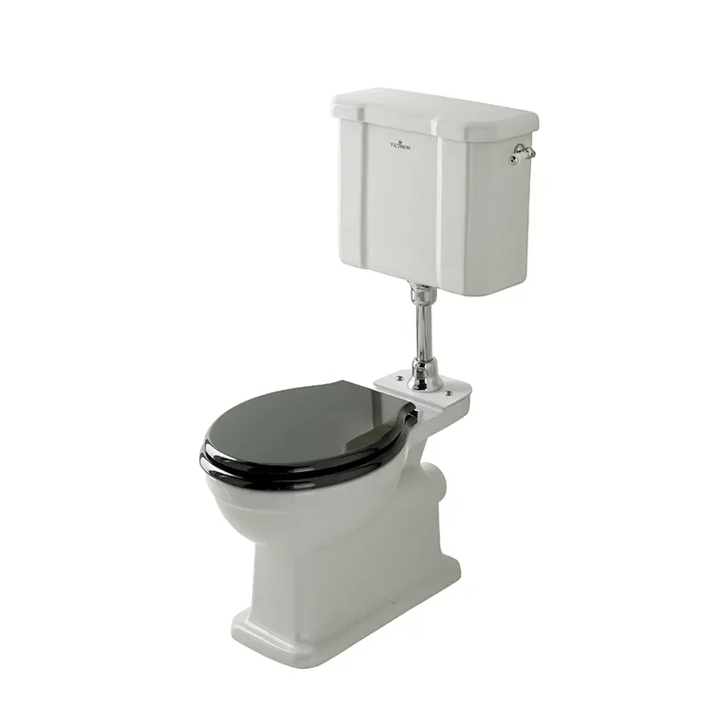 BC Designs victrion low level traditional toilet with black seat