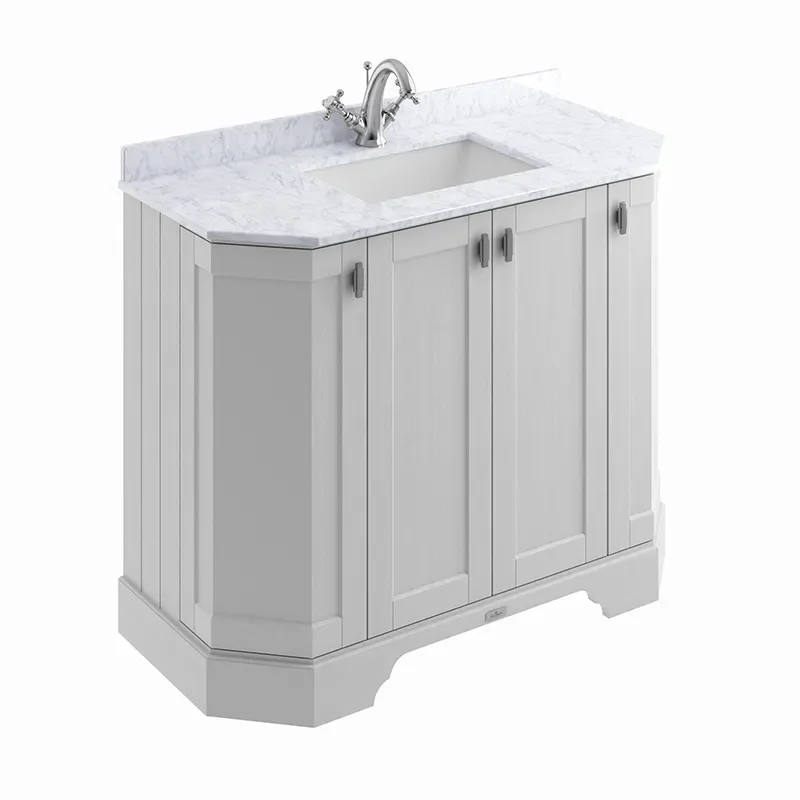 BC Designs victrion 1000 earls grey vanity unit with marble top