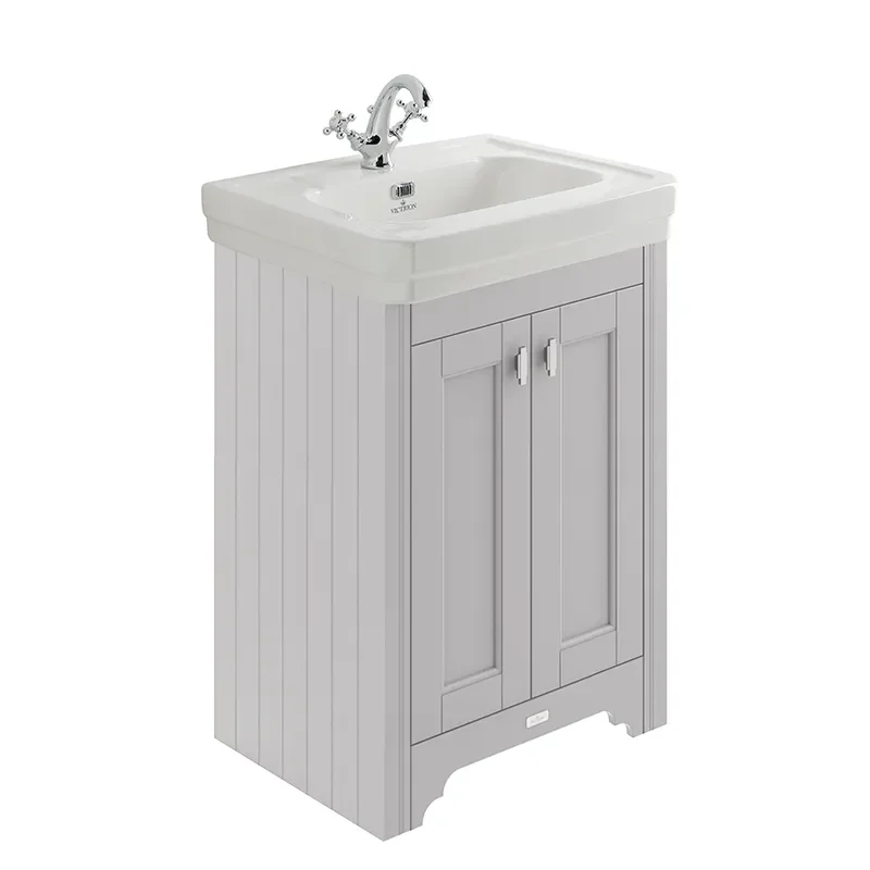 BC Designs victrion 640 earls grey vanity unit with marble top