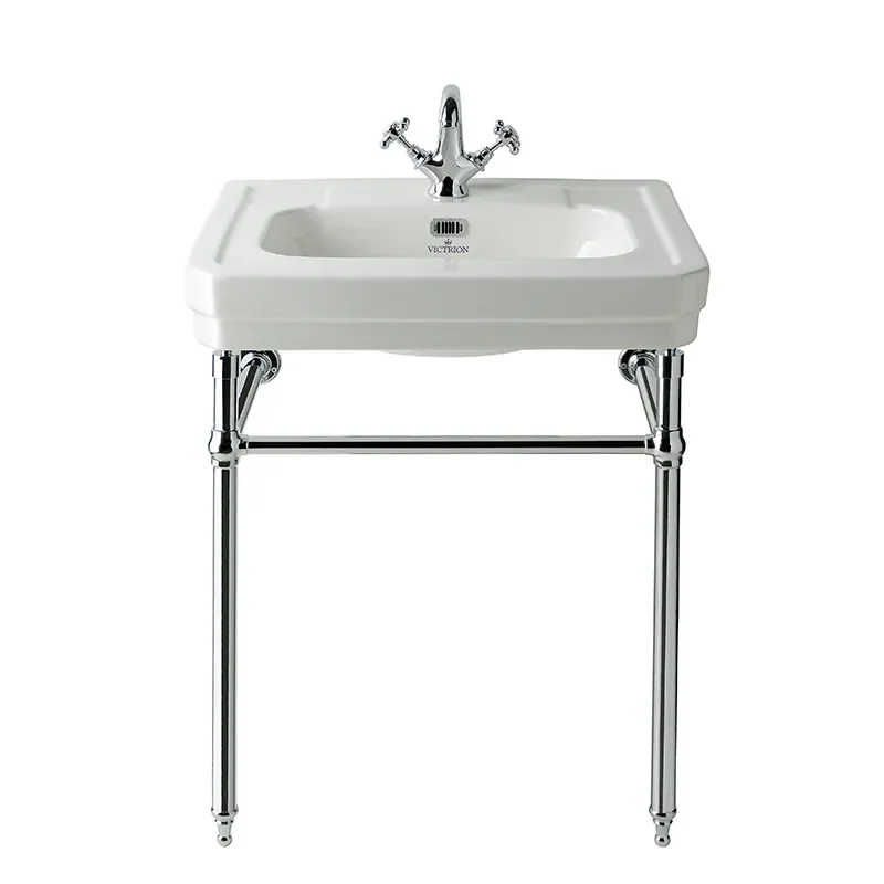 bayswater victrion 640 basin with ornate washstand and optional towel rail