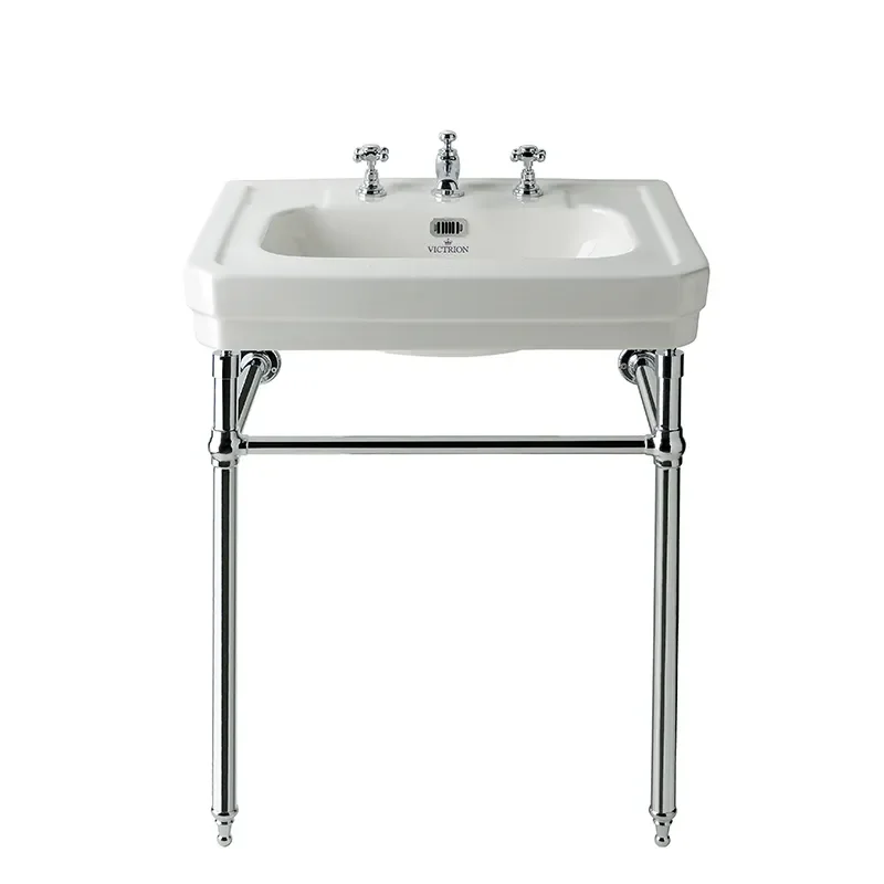 bayswater victrion 640 basin with Ornate washstand and optional towel rail