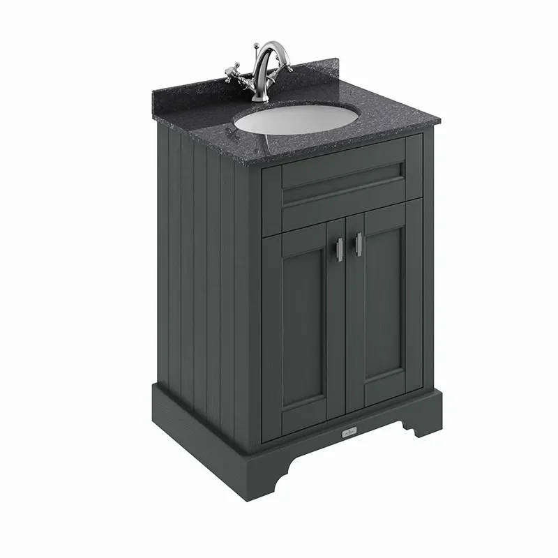 Image for Bayswater Victrion 600 Dark Lead Vanity Unit with Marble Top