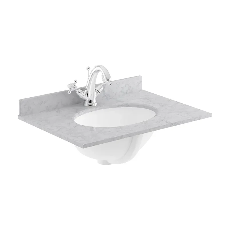Image for Bayswater Victrion 600 Earls Grey Vanity Unit with Marble Top