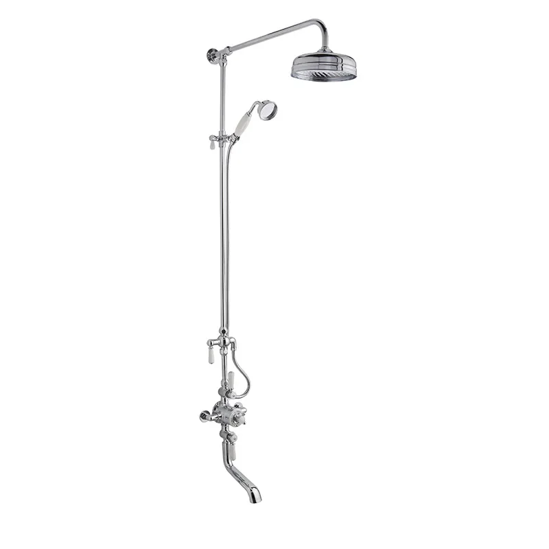BC Designs victrion chrome shower bath riser with head, handset and bath spout