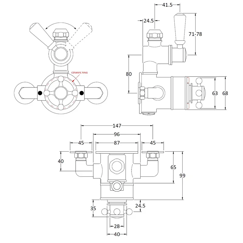 Image for Bayswater Victrion Chrome Rigid Riser Shower Kit with Head and Optional Exposed Valve