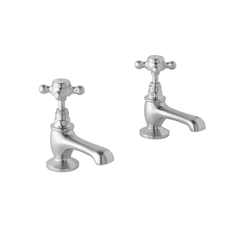bayswater victrion brushed chrome crosshead basin pillar taps