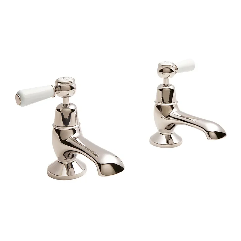 BC Designs victrion nickel lever bath pillar taps