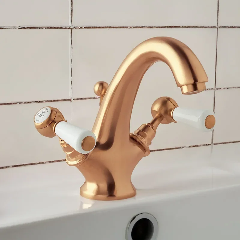 BC Designs victrion brushed copper lever mono basin mixer tap
