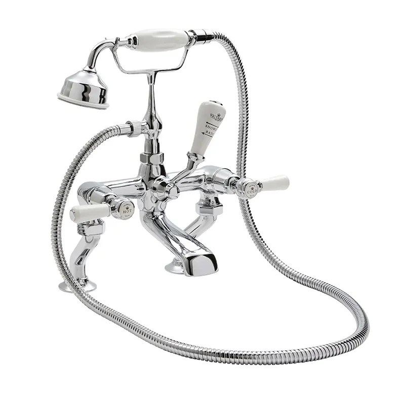 BC Designs victrion chrome lever deck mounted bath shower mixer tap