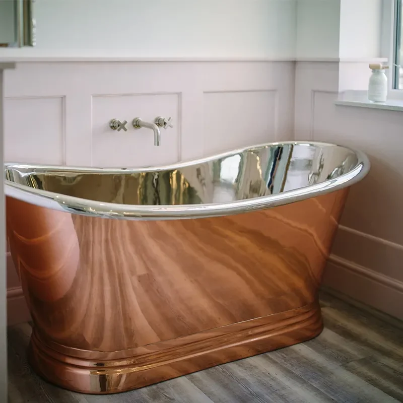 bc designs 1500 copper boat bath with inner nickel & outer copper