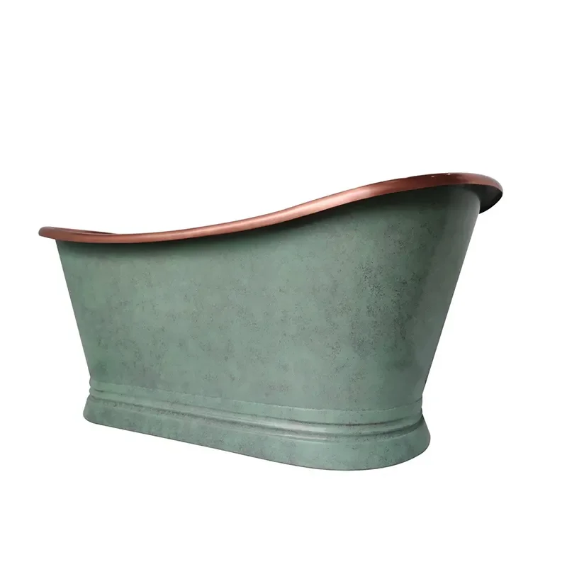 bc designs 1500 copper boat bath verdigris green