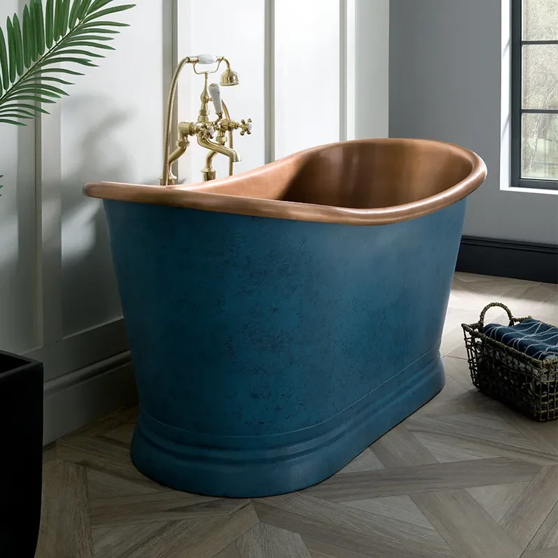 bc designs 1500 copper boat bath patinata