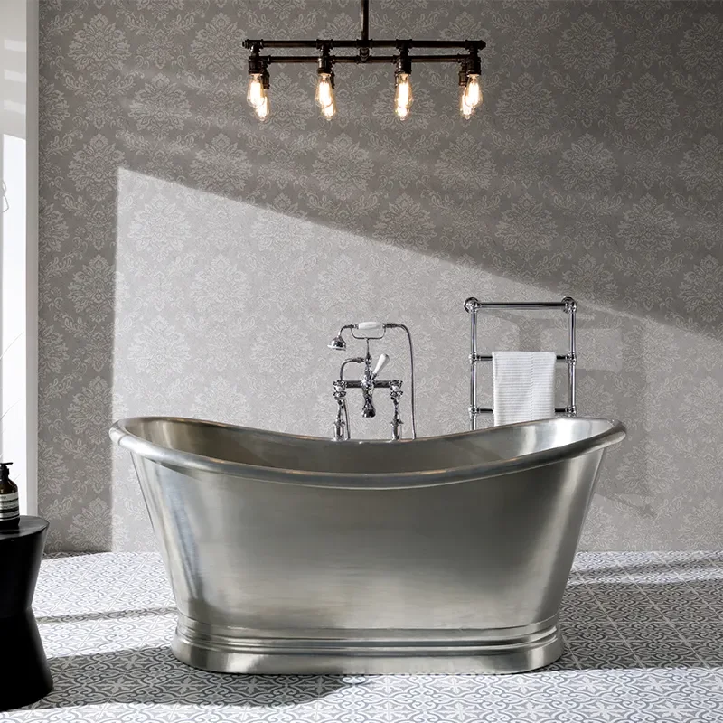 bc designs 1500 copper boat bath with inner tin & outer tin