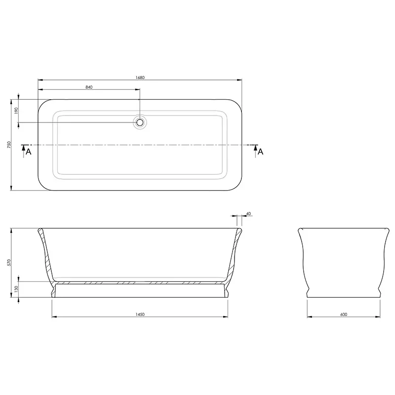 bc designs magnus 1700 white freestanding bath