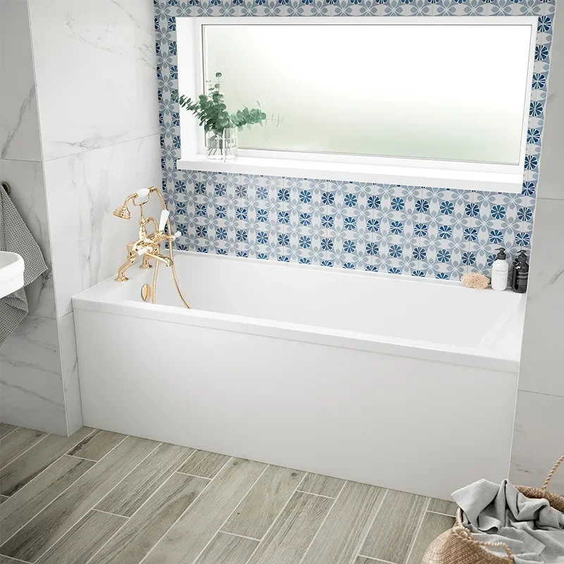 bc designs durham 1500 white single-ended bath