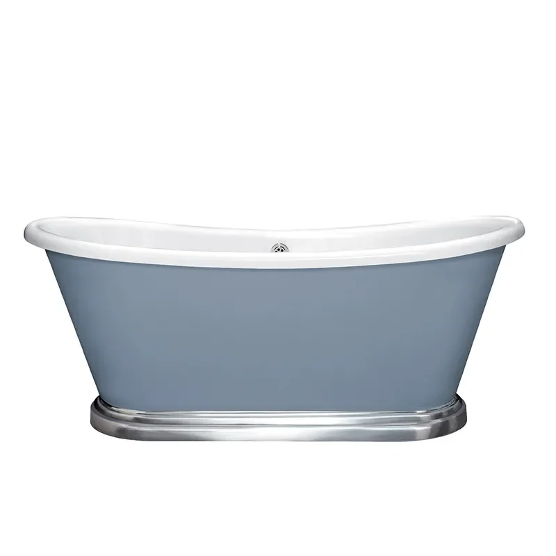 bc designs 1600 acrylic freestanding boat bath with aluminium plinth