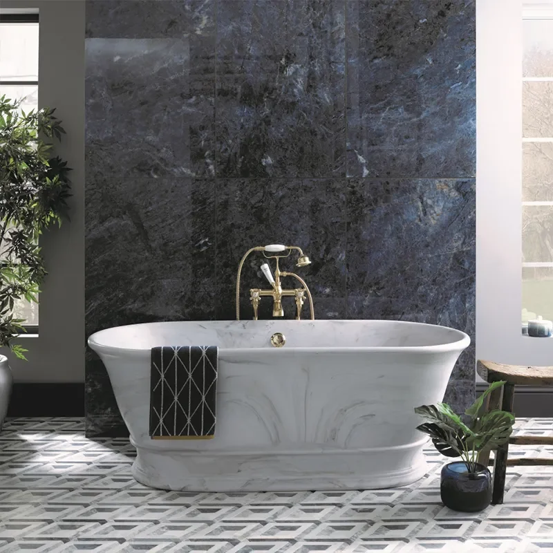 bc designs bampton marble freestanding bath 1555 x 740mm