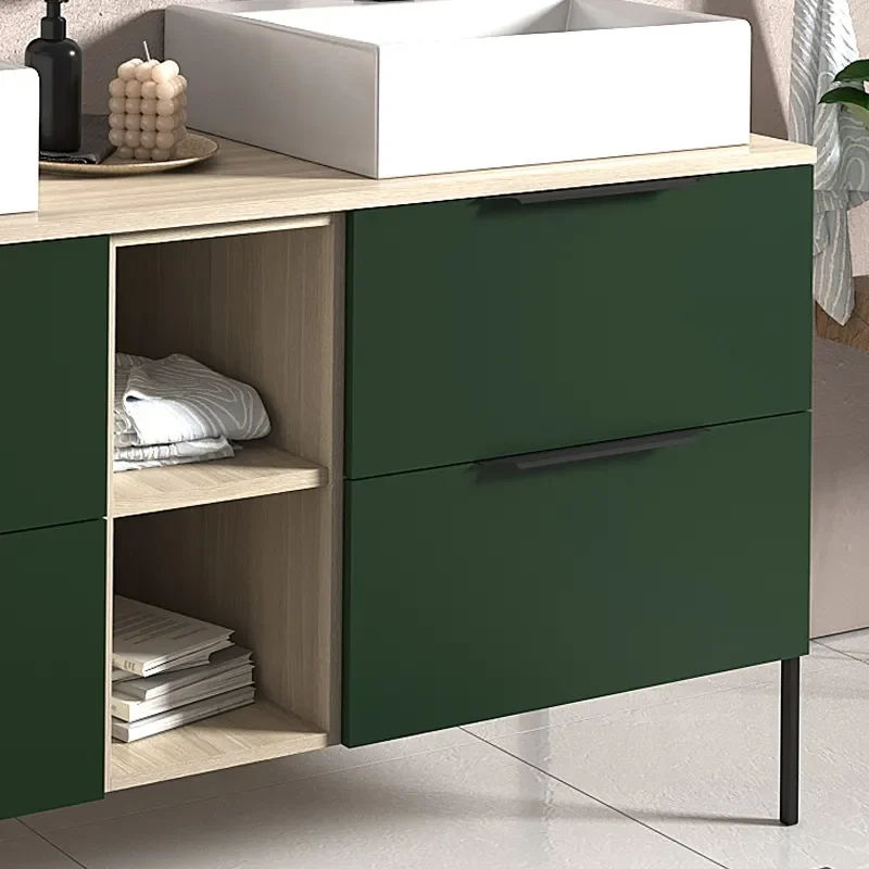 Alani 1500 Green Double Vanity Rectangular Sink