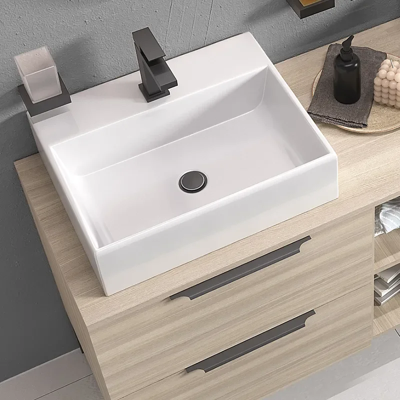 alani 1500 oak double vanity rectangular basin