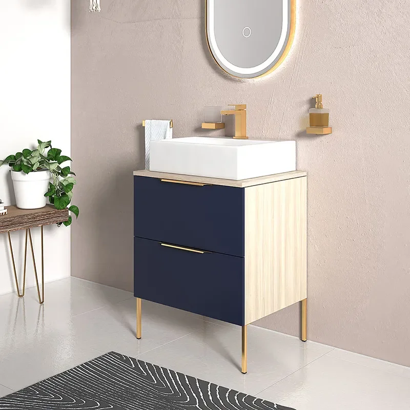 Alani 600 Navy Blue Vanity Rectangular Sink