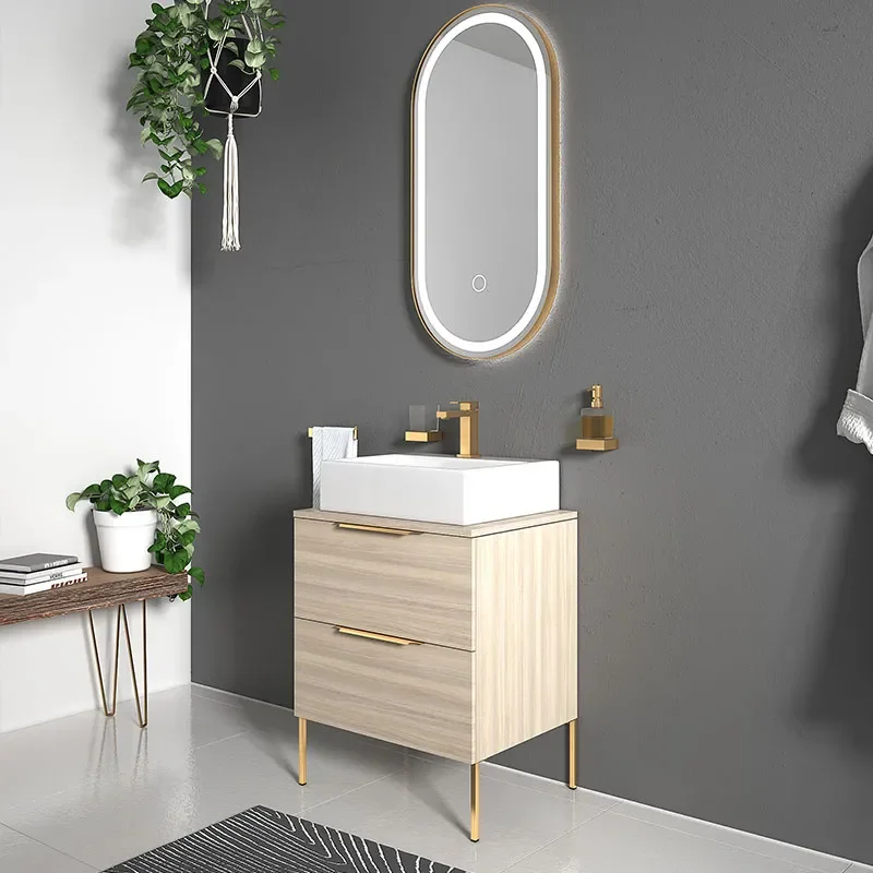 alani 600 oak vanity rectangular basin