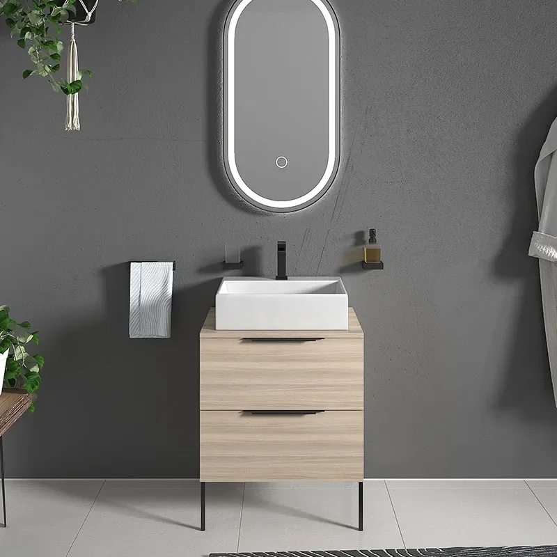 alani 600 oak vanity rectangular basin
