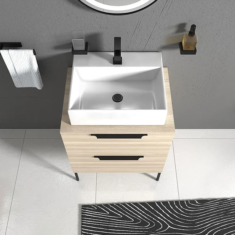 alani 600 oak vanity rectangular basin