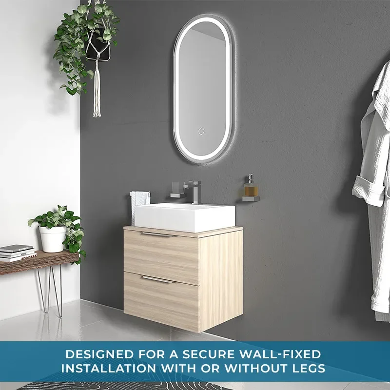 alani 600 oak vanity rectangular basin