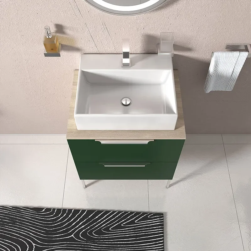 Alani 600 Green Vanity Rectangular Sink