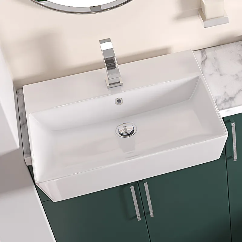oliver chrome 1400 matt green vanity and toilet package