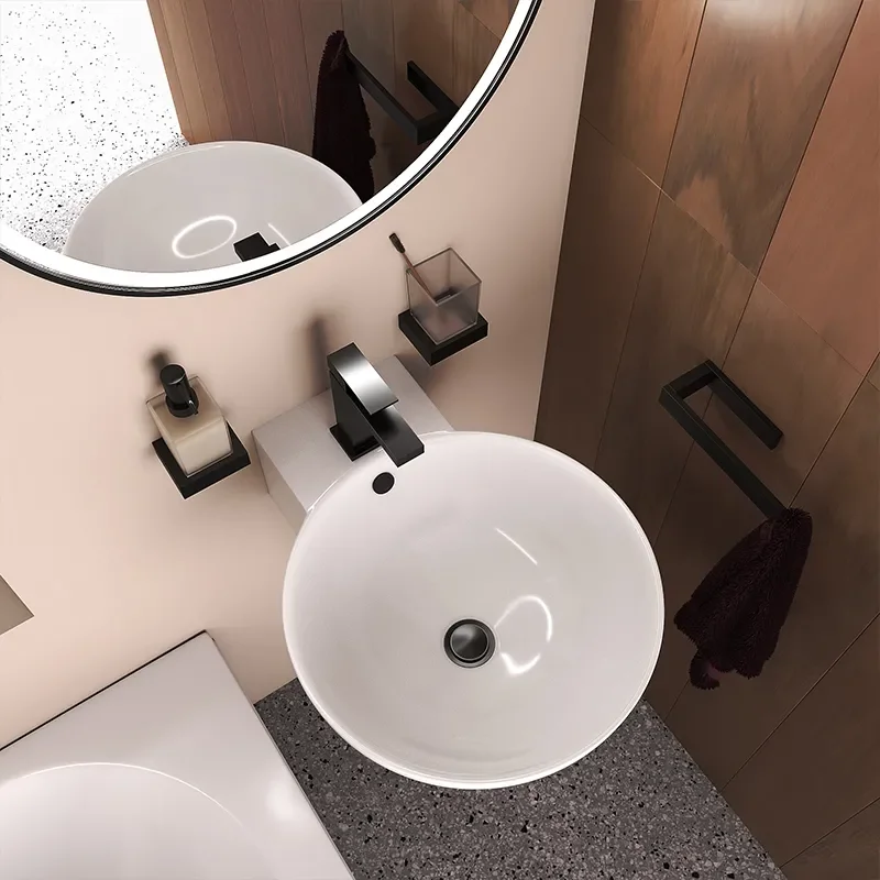 tesla petite bath suite basin toilet black