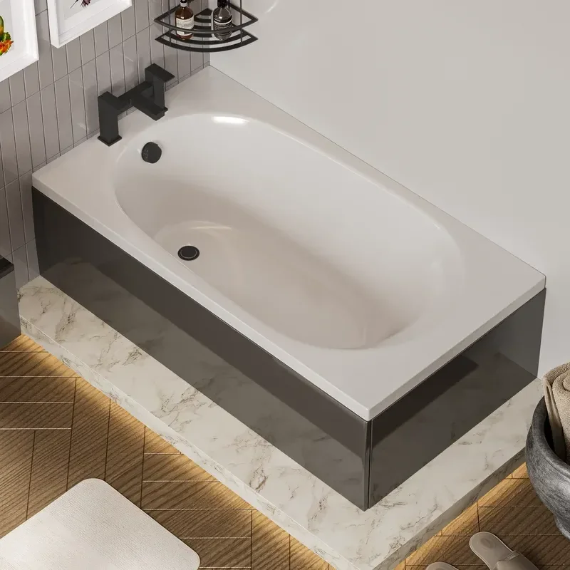 jivana small bath suite 600 grey sink cabinet wc toilet black