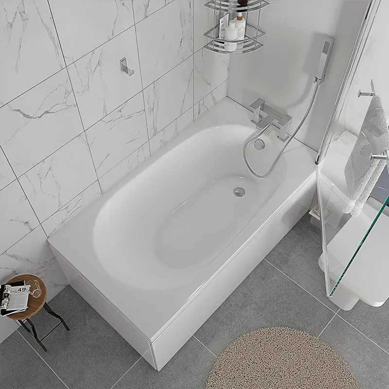 oliver white 1100 fitted furniture small bath suite chrome handles
