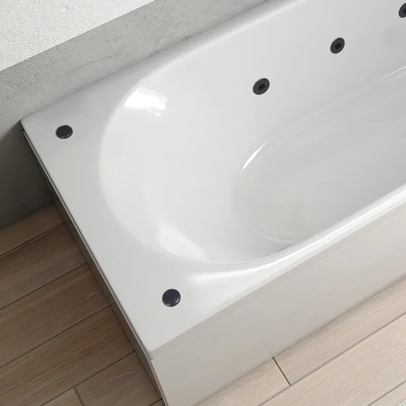laguna straight single ended 1500x700 whirlpool bath black jets