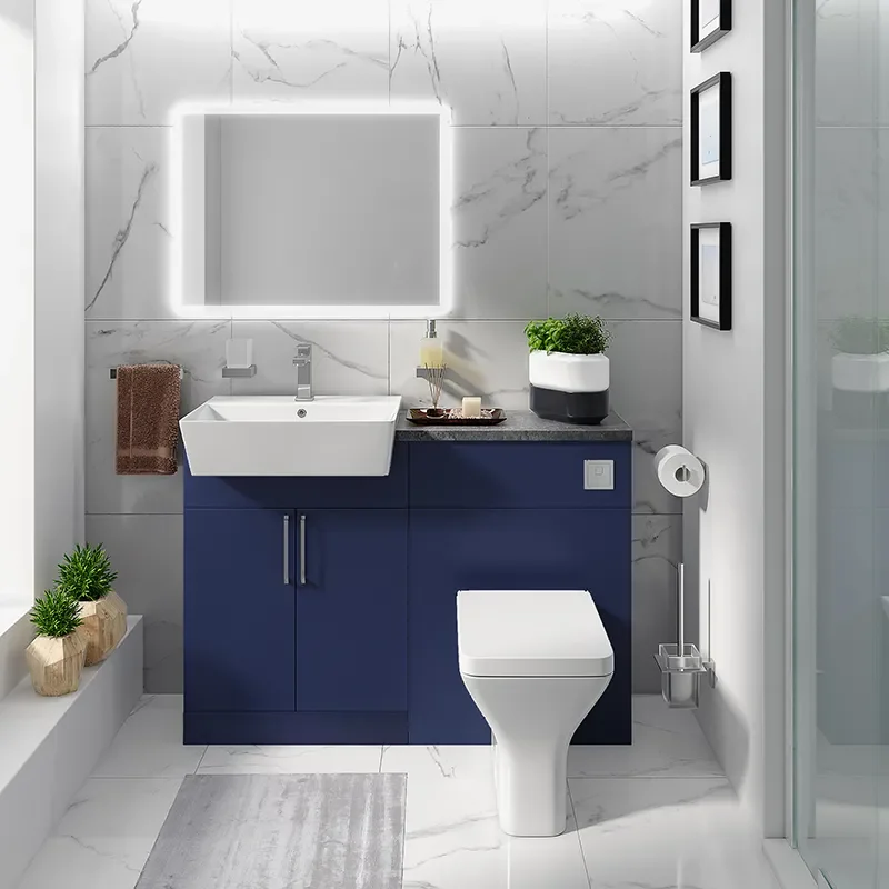 oliver navy blue 1100 combo fitted furniture chrome