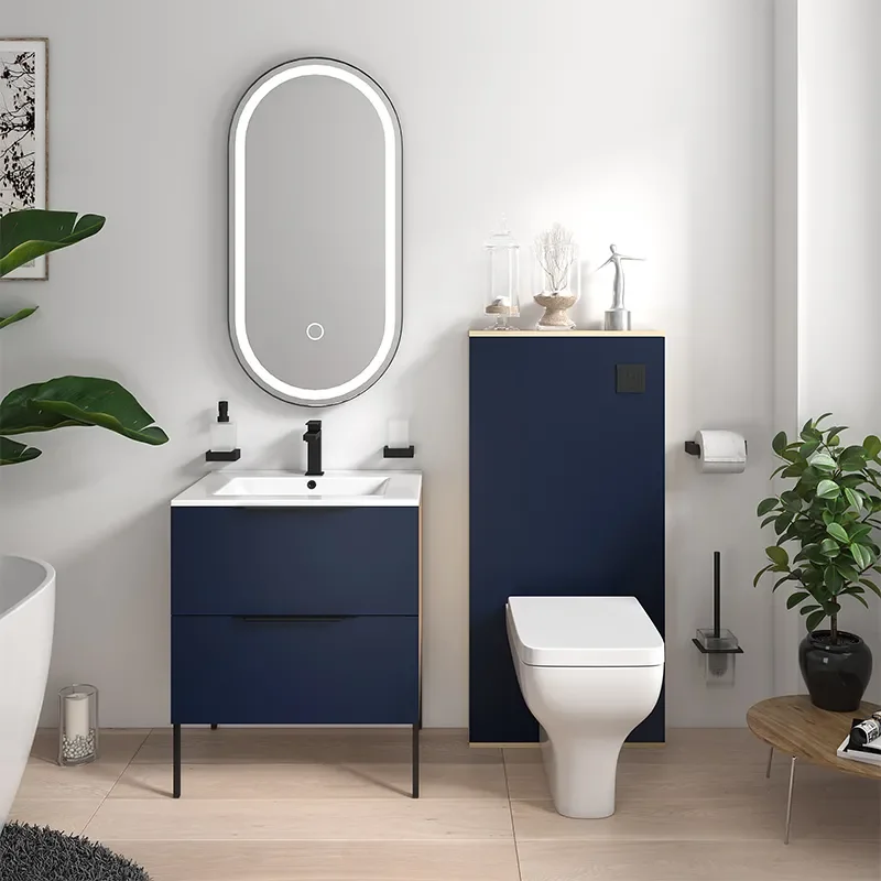 alani 600 cloakroom suite floor toilet navy blue
