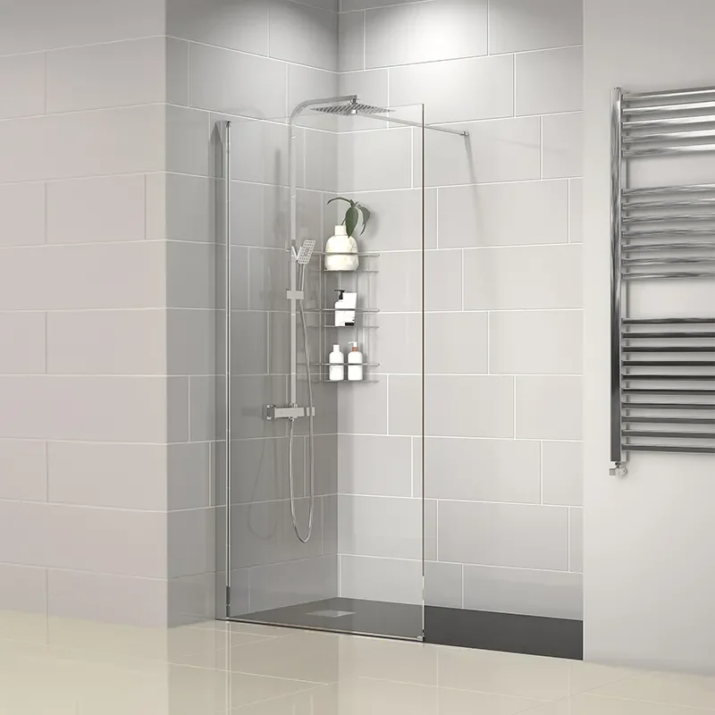 radiant 1400 walkin recess shower enclosure black tray