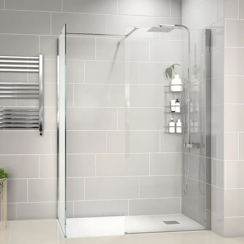radiant 1400 walkin corner shower enclosure black tray