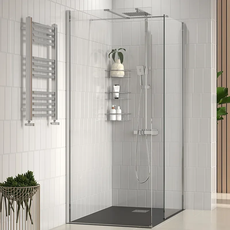 radiant 1200 walkin corner shower enclosure black tray