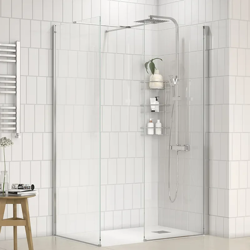 radiant 1200 walkin corner shower enclosure black tray