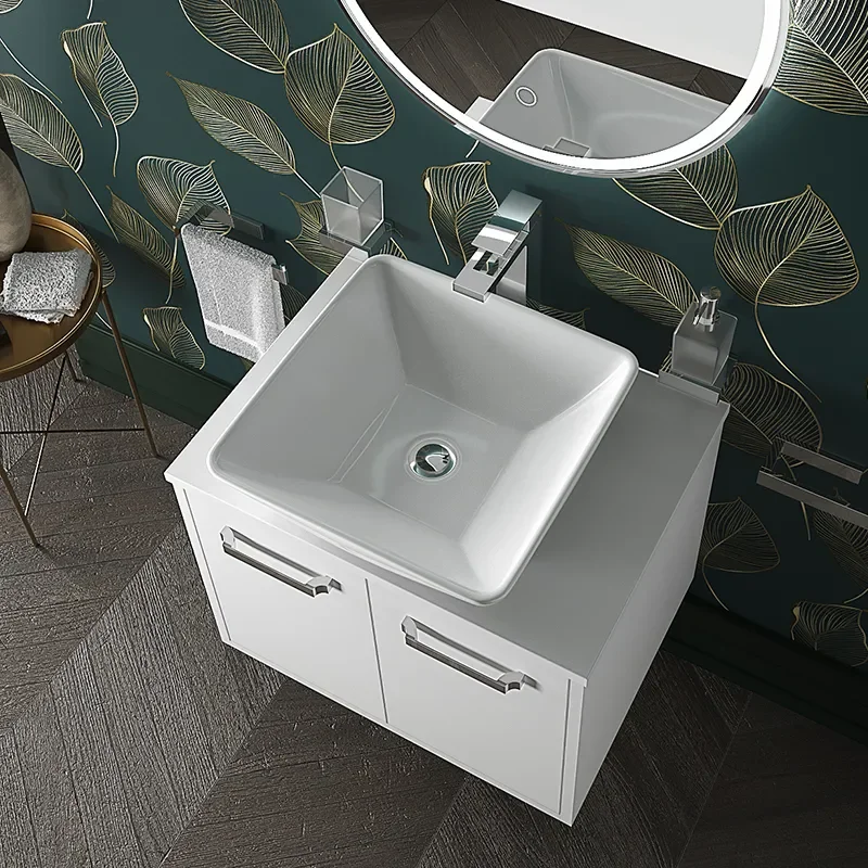 celeste white 600 wall hung vanity unit countertop basin