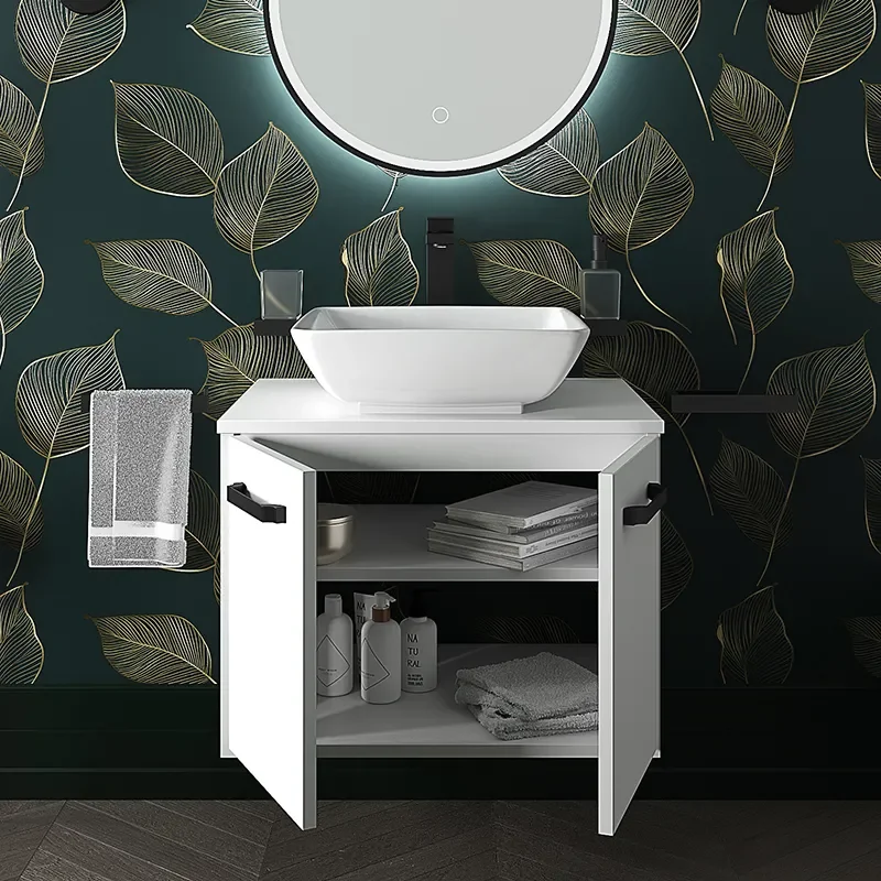 celeste white 600 wall hung vanity unit countertop basin
