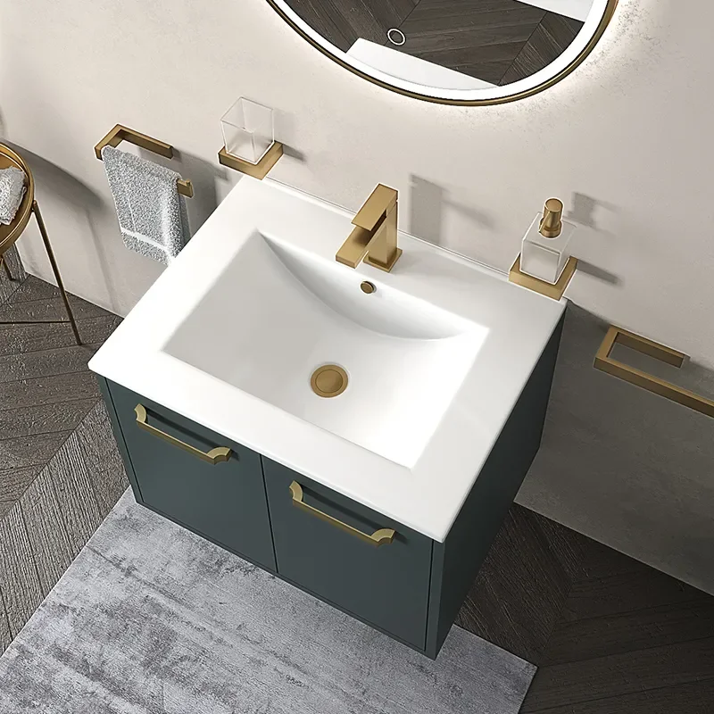 celeste 600 wall sink unit green