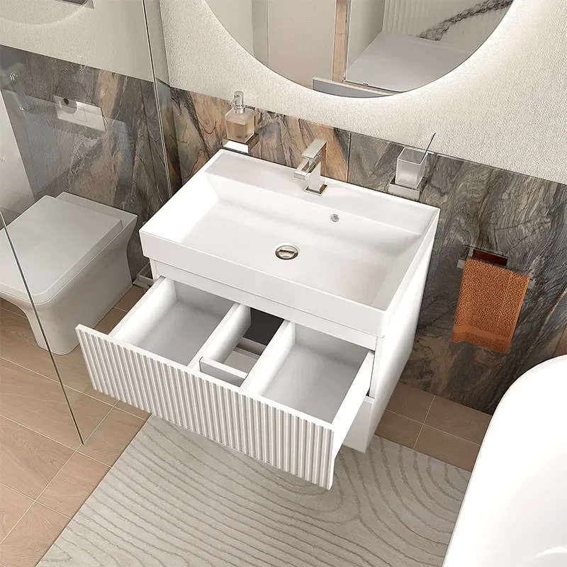jasmine 700 white wall vanity unit with sink