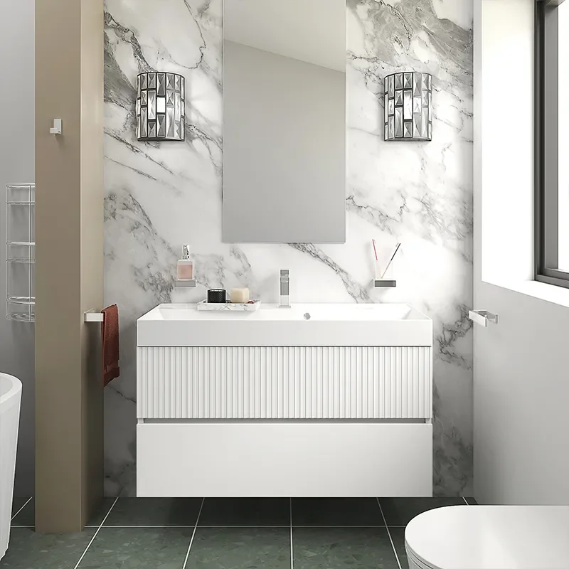 jasmine 1000 white wall vanity unit with white basin